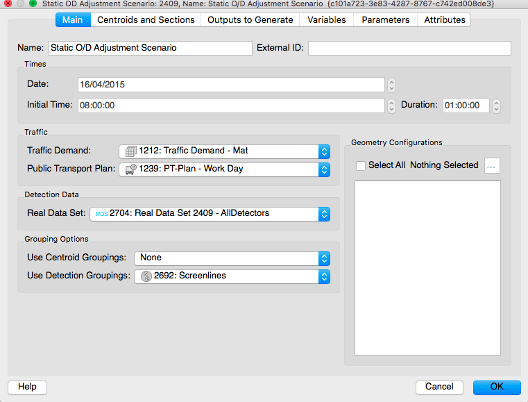 Figure 2: Use of screenlines in the OD demand adjustment process TSS Aimsun Grouping Category tool - screenlines