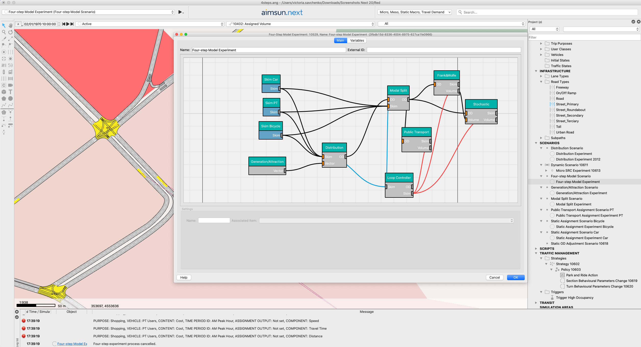 Loops in 4-step experiments