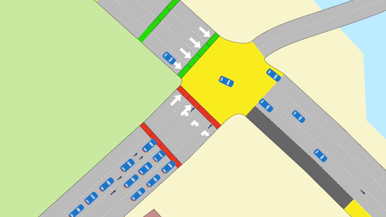 Non-lane based microsimulation