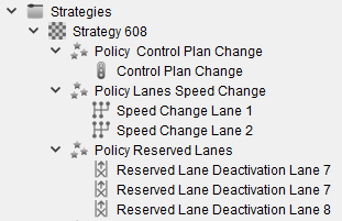 Traffic Management Actions: Create Reserved Lane Deactivation, the Control Plan Change and the Speed Change traffic conditions Traffic Management Actions in Aimsun traffic modelling transport planning software