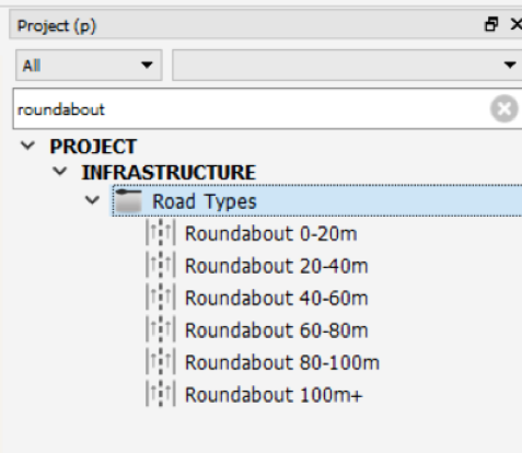 Figure 1: Road types within the project window
Figure 1: Road types within the project window