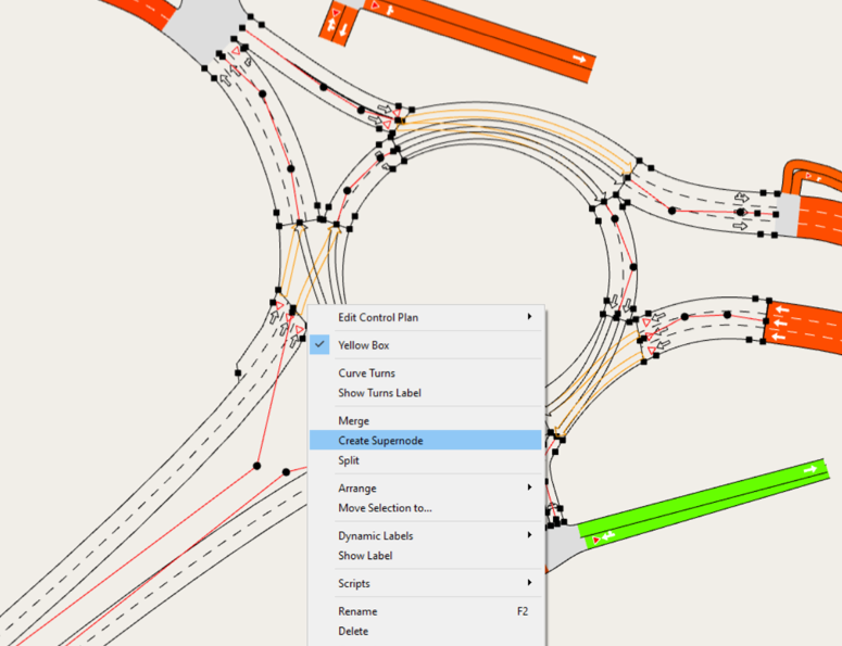 Figure 8: Right-click a node and select Create Supernode
Figure 8: Right-click a node and select Create Supernode