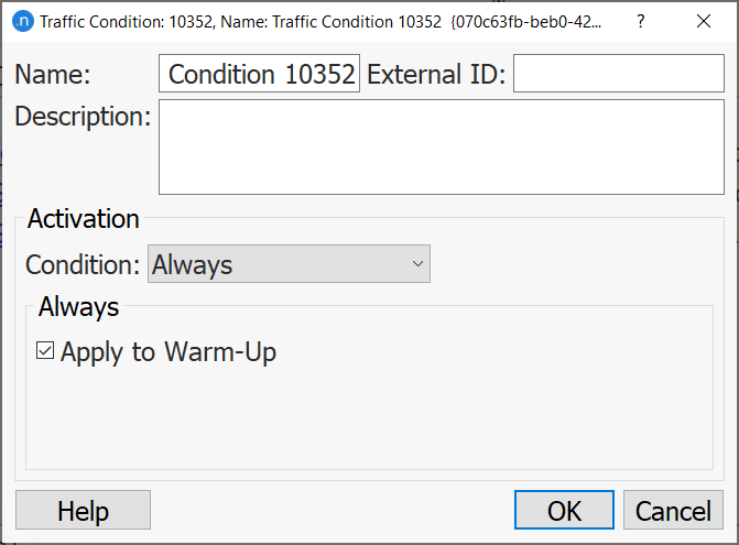 Traffic Condition parameters Traffic Condition parameters