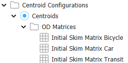 lista de matrizes OD