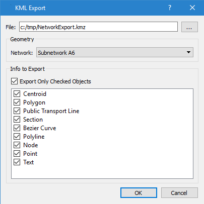 Exportação KML