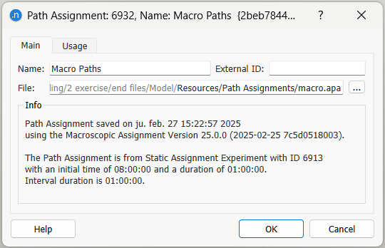 principal do editor de Path Assignment