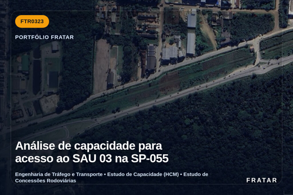 Material original associado a Análise de capacidade para acesso ao SAU 03 na SP-055