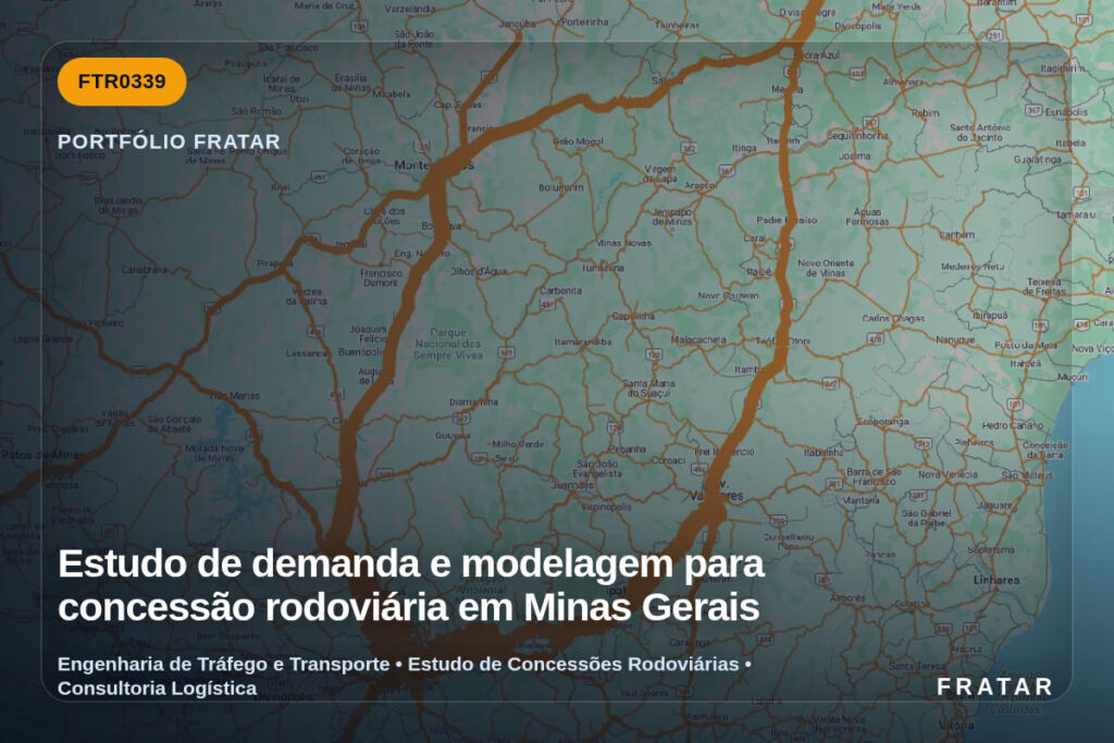 Material original associado a Estudo de demanda e modelagem para concessão rodoviária em Minas Gerais