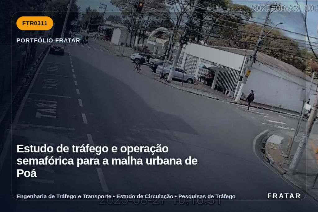 Material original associado a Estudo de tráfego e operação semafórica para a malha urbana de Poá