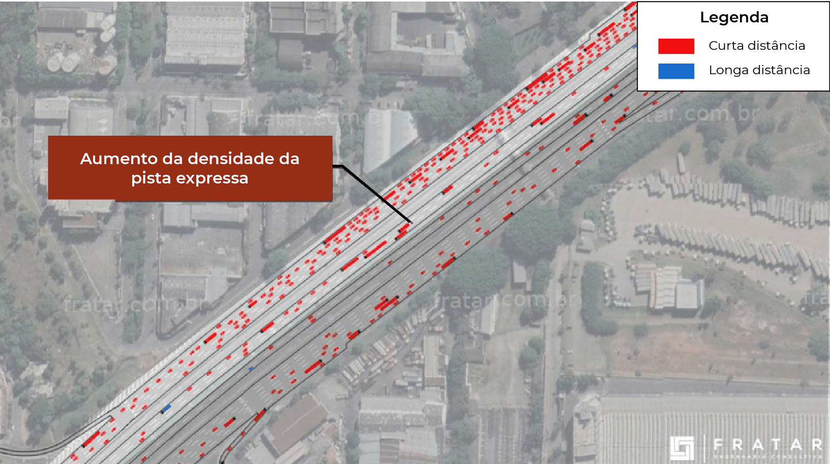 Pista Sul, T2: Aumento da densidade da pista expressa.