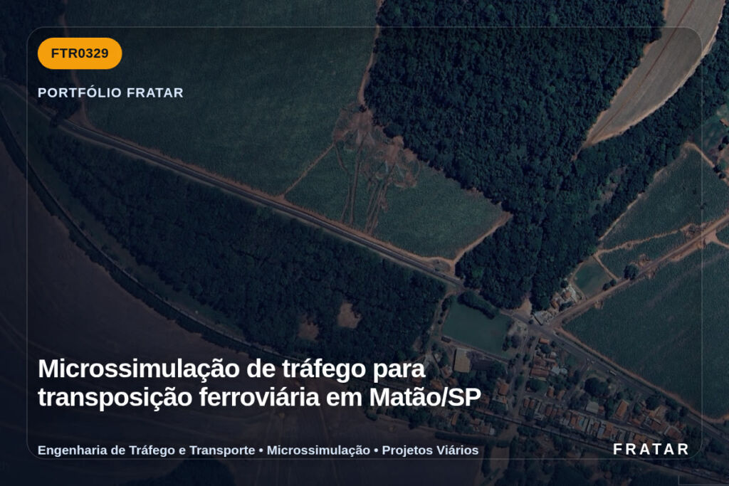 Material original associado a Microssimulação de tráfego para transposição ferroviária em Matão/SP