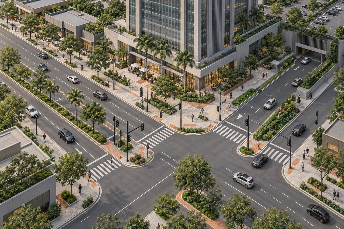 Imagem ilustrativa — Estudo de Tráfego e Projetos Viários – Empreendimento Comercial Concórdia Corporate – Nova Lima