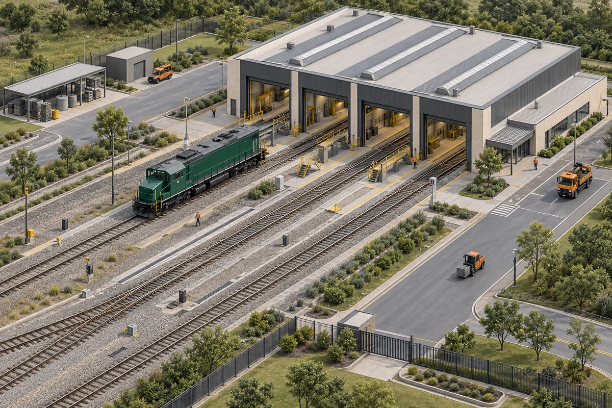Imagem ilustrativa — Simulação operacional da oficina ferroviária em São Luís