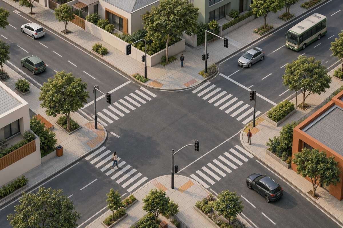 Ilustração conceitual — Estudo de tráfego da travessia urbana de Rio Claro na SP-310