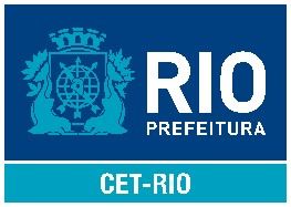 Uma placa azul e branca com as palavras "Rio Prefeitura" e uma coroa do lado esquerdo, com uma borda azul e branca com uma borda azul. (um cartaz: 0,240)