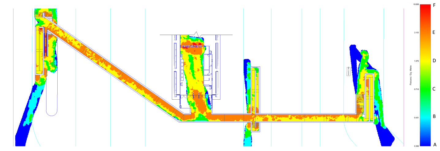 Uma imagem gerada por computador de uma viga com uma linha de cor e uma linha de altura da viga é mostrada no canto superior direito da imagem (uma renderização digital: 0,644).