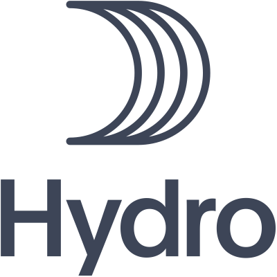 O logo da Hydro Tech, uma empresa com sede nos Estados Unidos da América e Canadá, contém as palavras Hydro Tech e um "a" em um desenho digital (0.160).