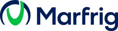 Uma logotipo para uma empresa que vende produtos aos clientes no mercado, incluindo uma seta verde e a palavra morrfirig em um fundo azul escuro, (uma representação computacional: 0.225).