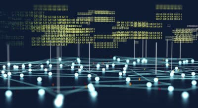 uma tela de computador com muitos pontos nela e um fundo de céu com nuvens e linhas no meio da tela e um ponto amarelo no meio da tela, (gráficos de computador: 0,310)