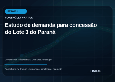 Arte editorial de concessão rodoviária para estudo de demanda do Lote 3 do Paraná