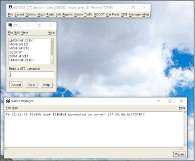 Capturas dos passos iniciais de UTC Backup/Restore, UTC Machine Configuration, XLaunch/UTC Login e comandos SCOOT.
